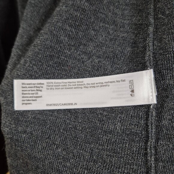 Eileen Fisher Womens Sweater Size M Petite Merino Wool Cardigan Open Long Sleeve - Picture 5 of 6